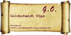 Goldschmidt Olga névjegykártya
